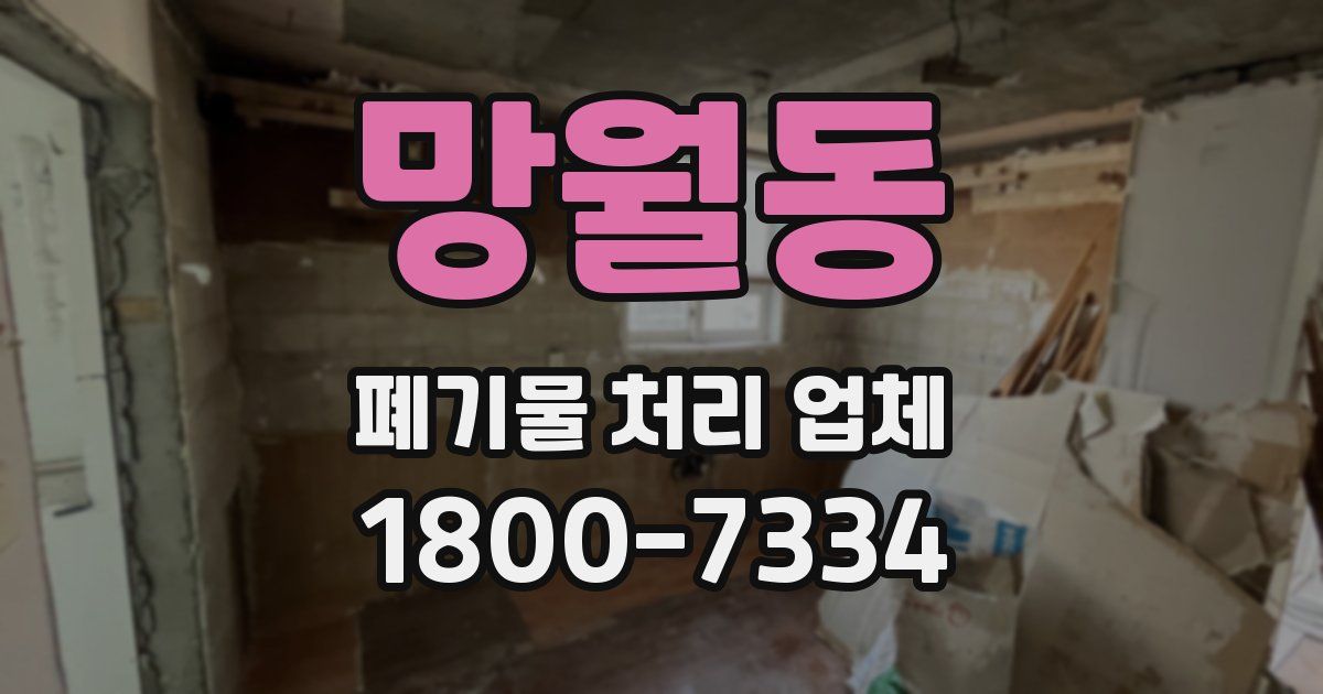 망월동 폐기물 처리 업체