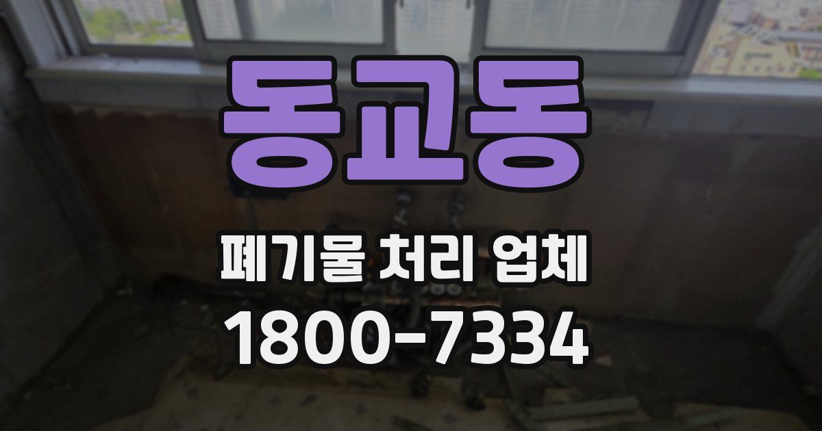 동교동 폐기물 처리 업체