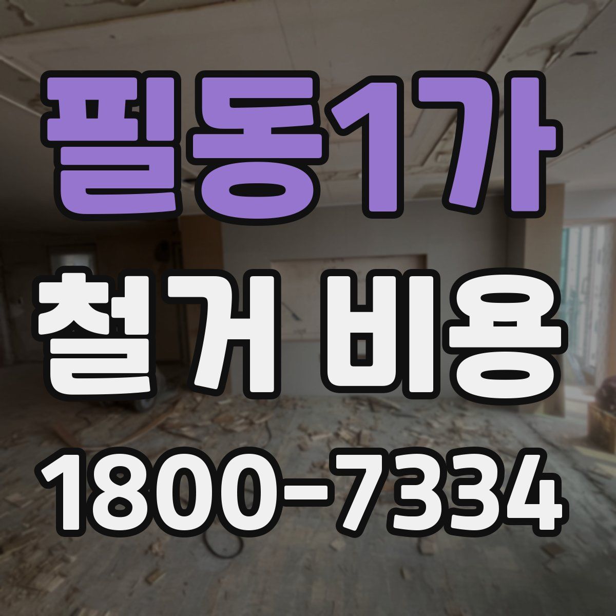 필동1가 철거 비용