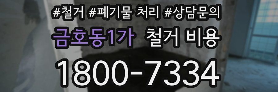 금호동1가 철거 비용