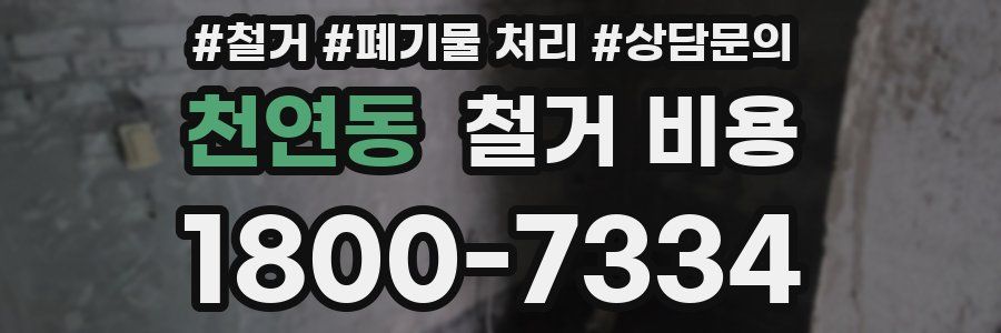 천연동 철거 비용