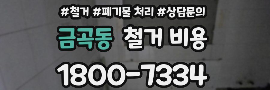 금곡동 철거 비용
