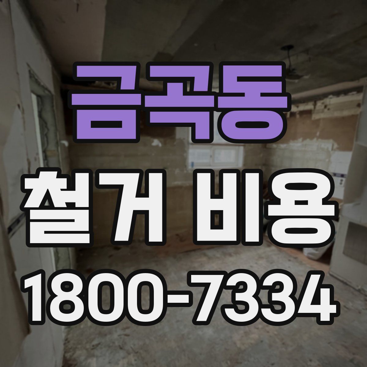 금곡동 철거 비용