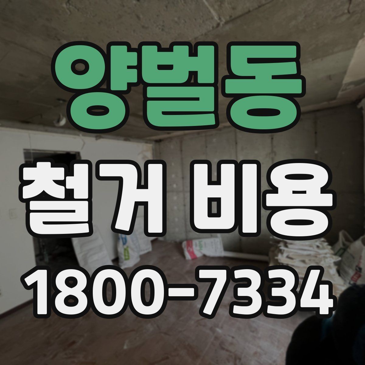 양벌동 철거 비용 산정에 필요한 기본 정보