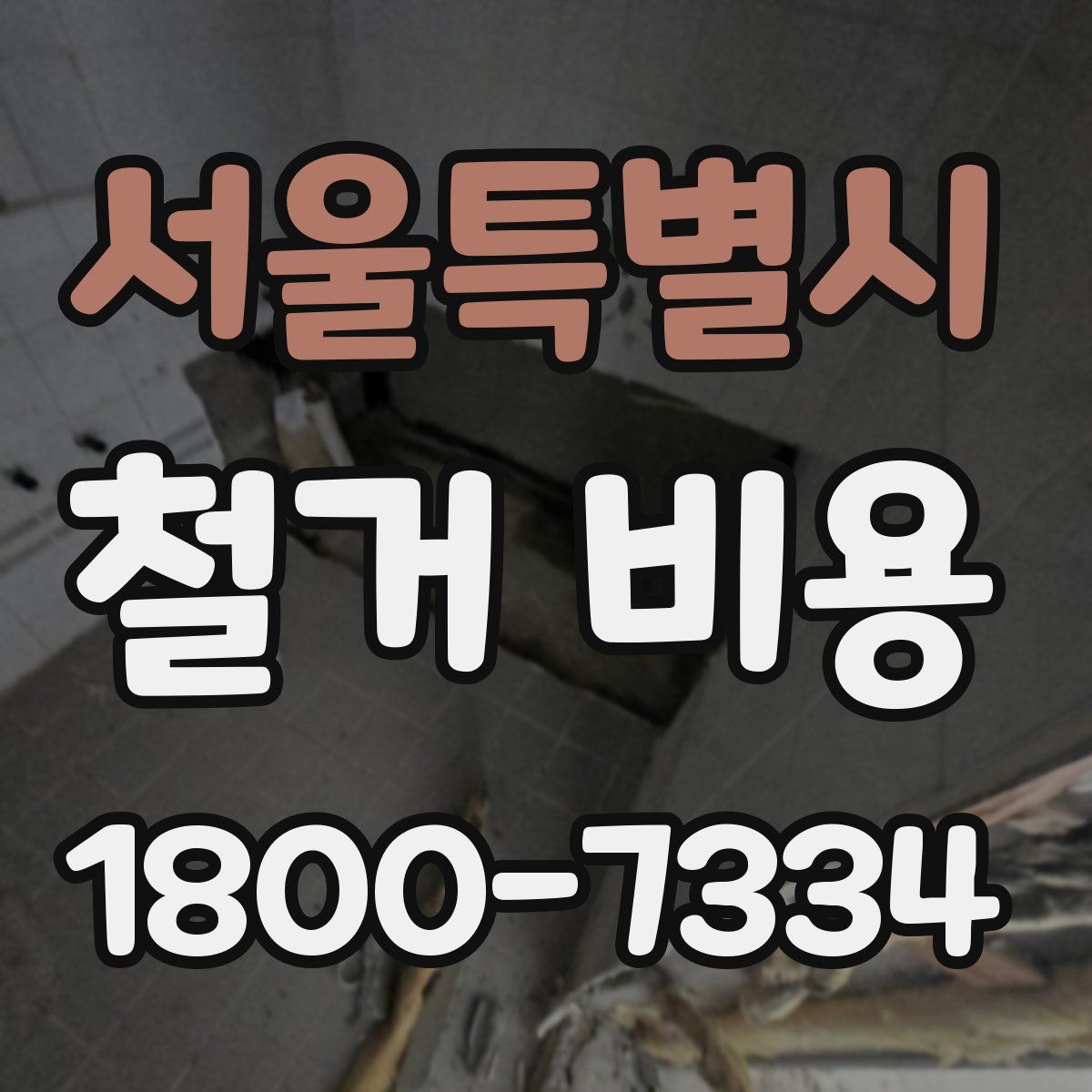 서울특별시 철거 비용