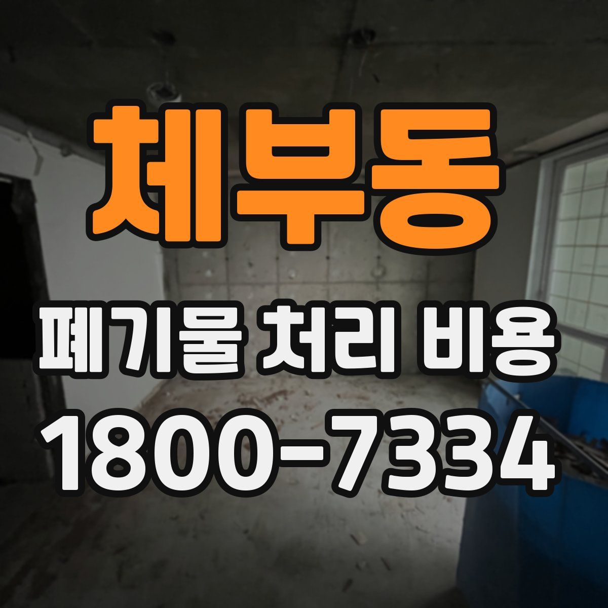 체부동 폐기물 처리 비용