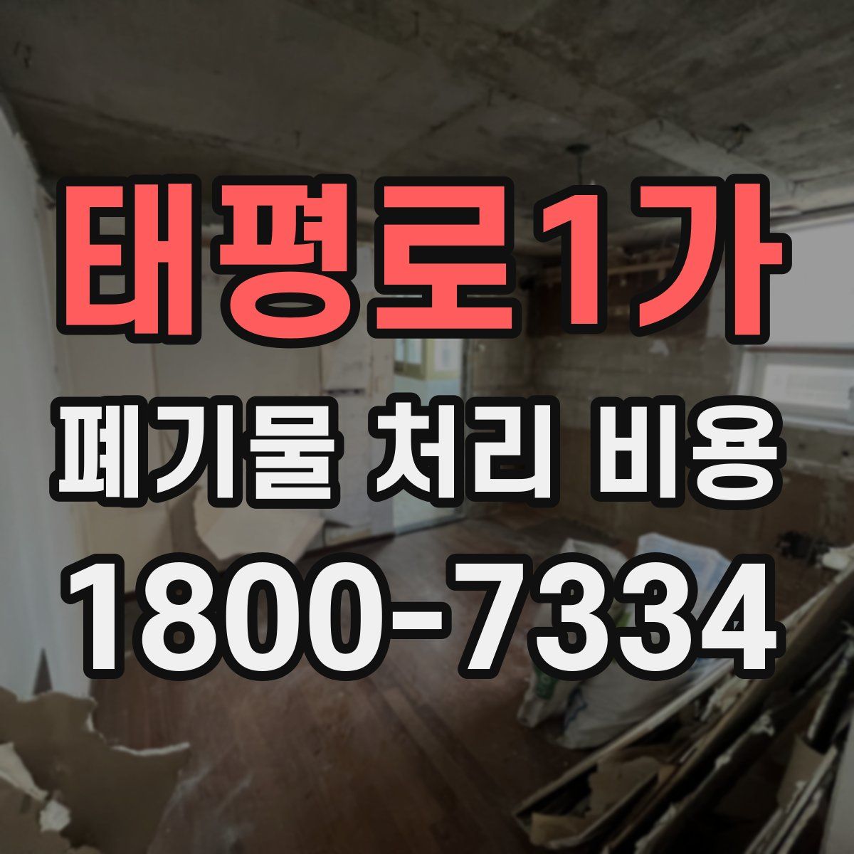 태평로1가 폐기물 처리 비용