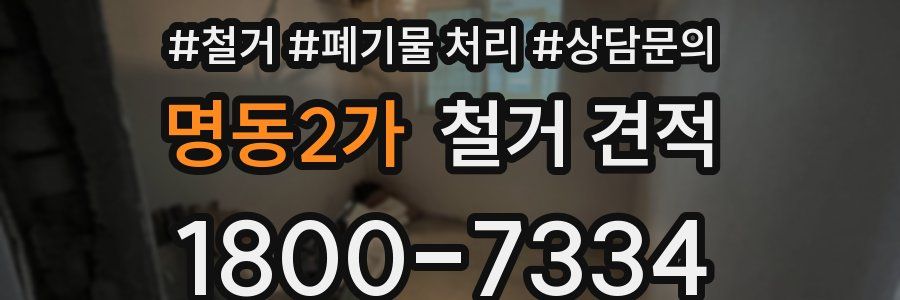 명동2가 철거 견적