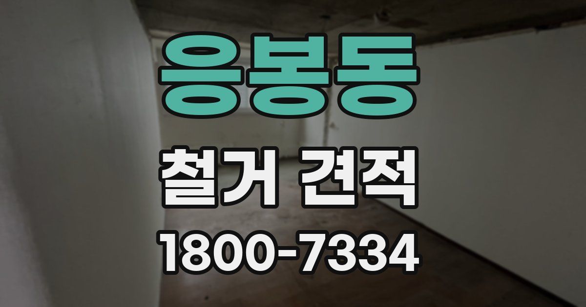 응봉동 철거 견적