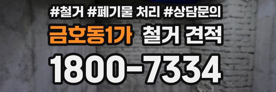 금호동1가 철거 견적
