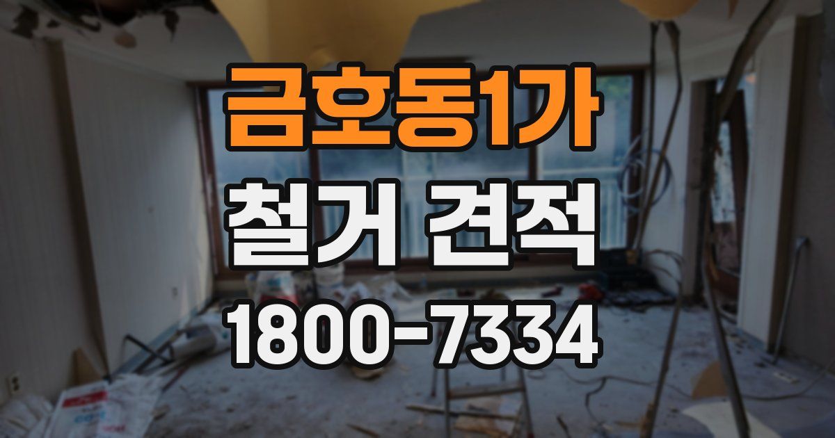 금호동1가 철거 견적