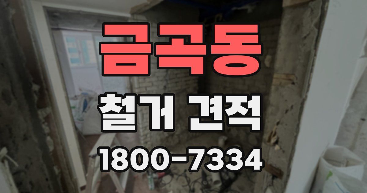 금곡동 철거 견적