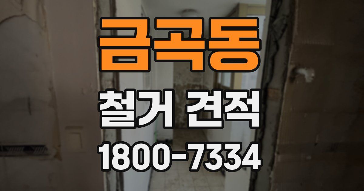 금곡동 철거 견적