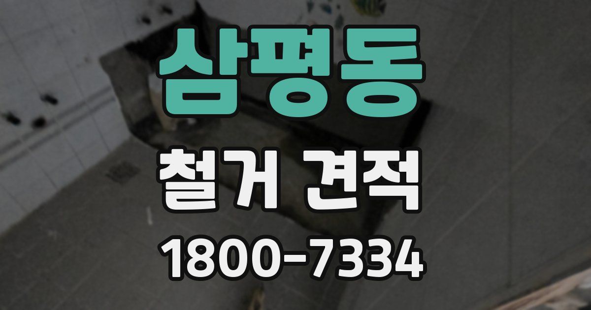삼평동 철거 견적