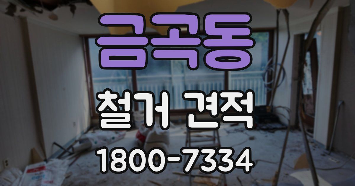 금곡동 철거 견적