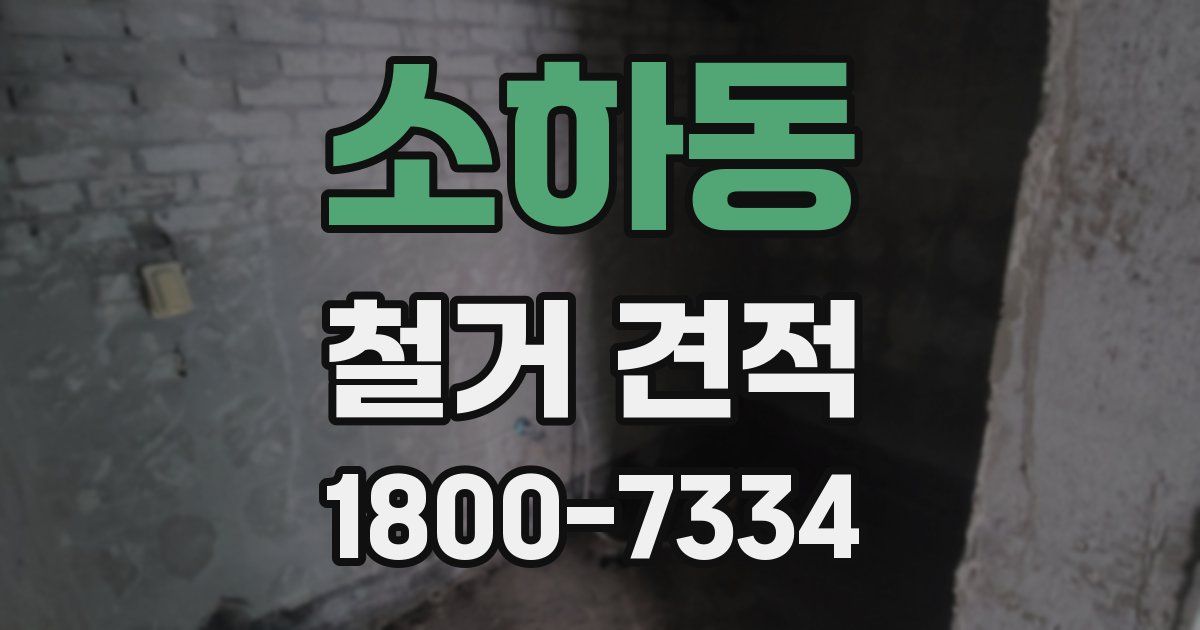 소하동 철거 견적