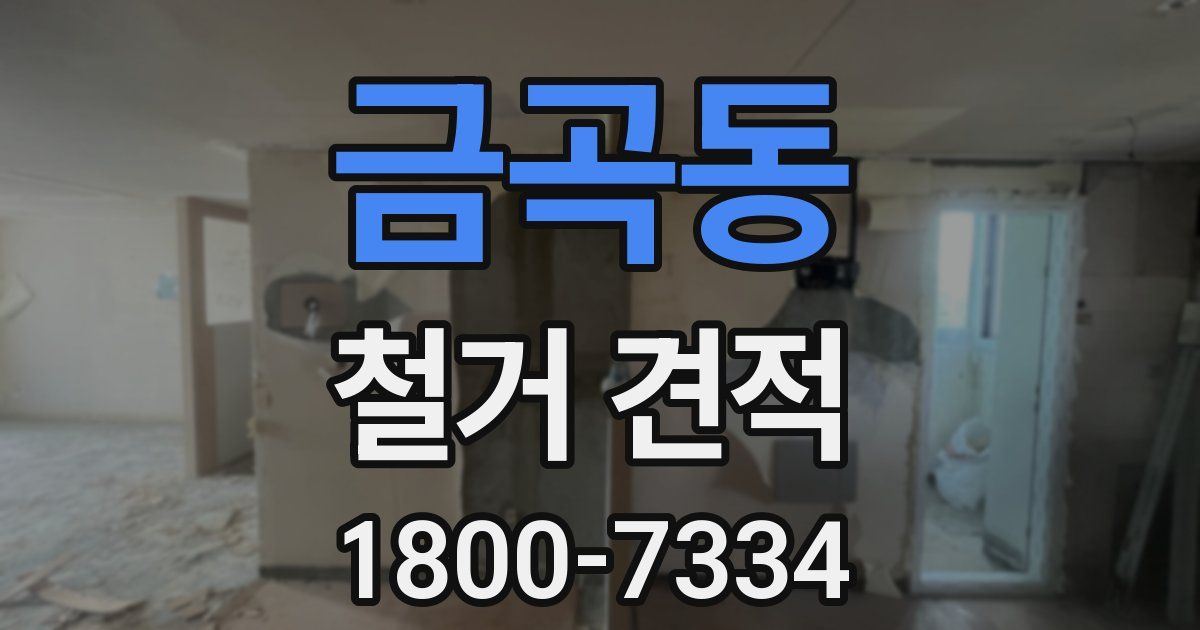 금곡동 철거 견적