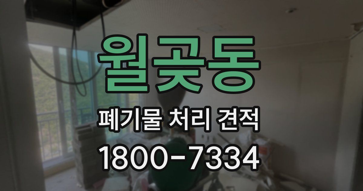 월곶동 폐기물 처리 견적
