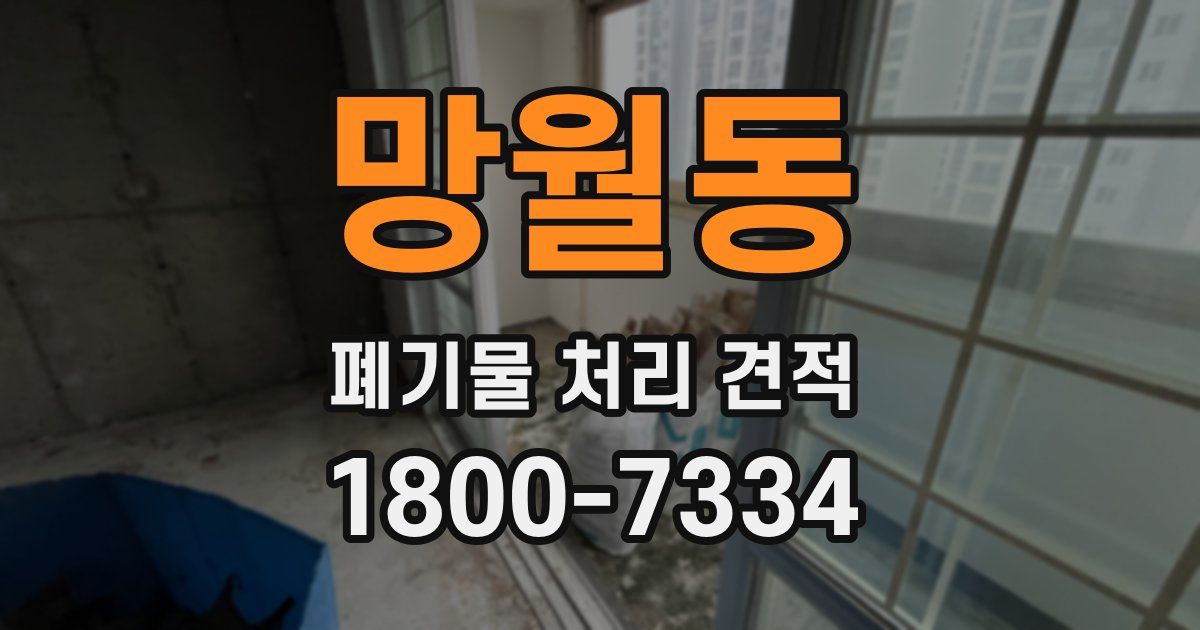 망월동 폐기물 처리 견적