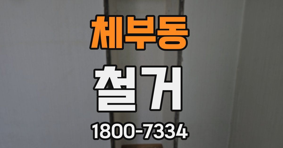 체부동 철거
