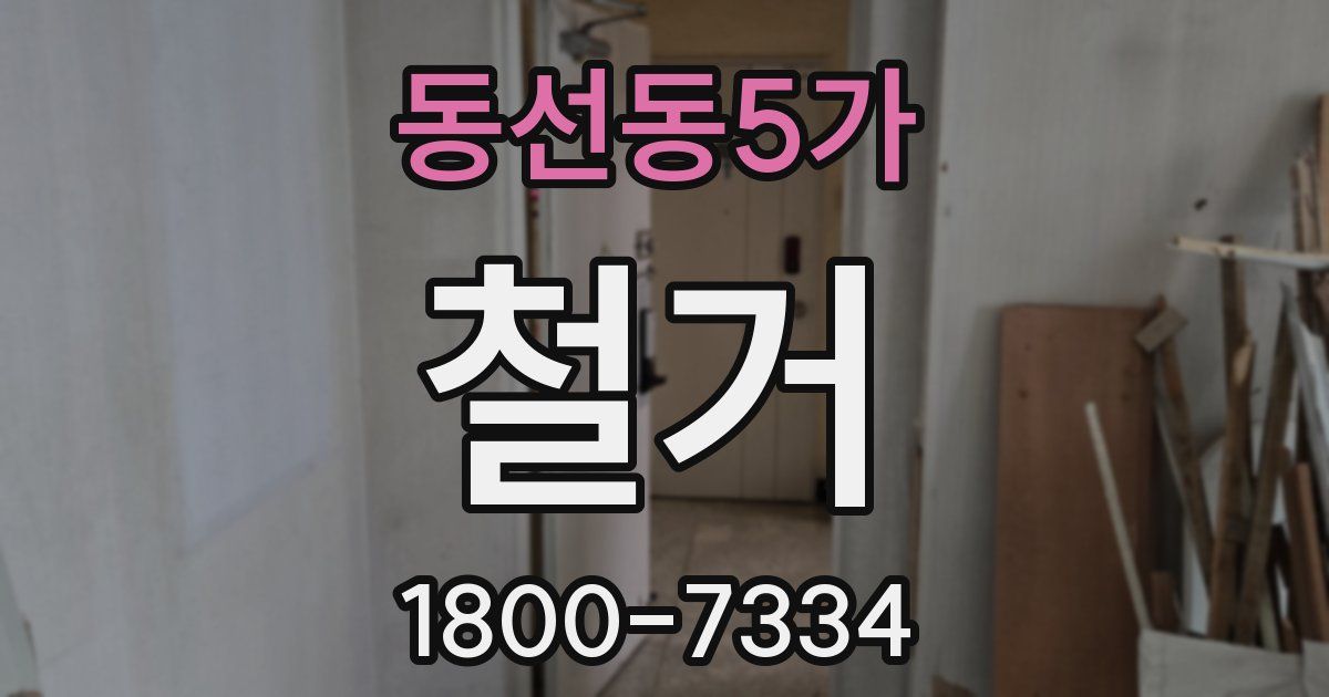 동선동5가 철거