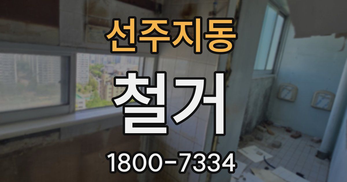 선주지동 철거