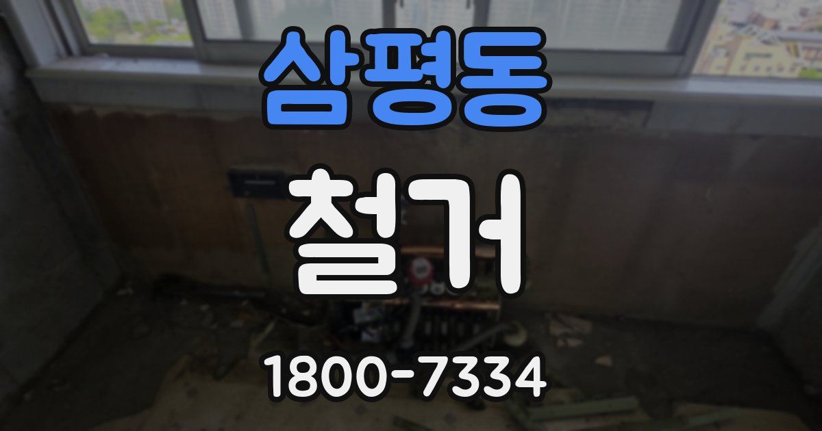 삼평동 철거