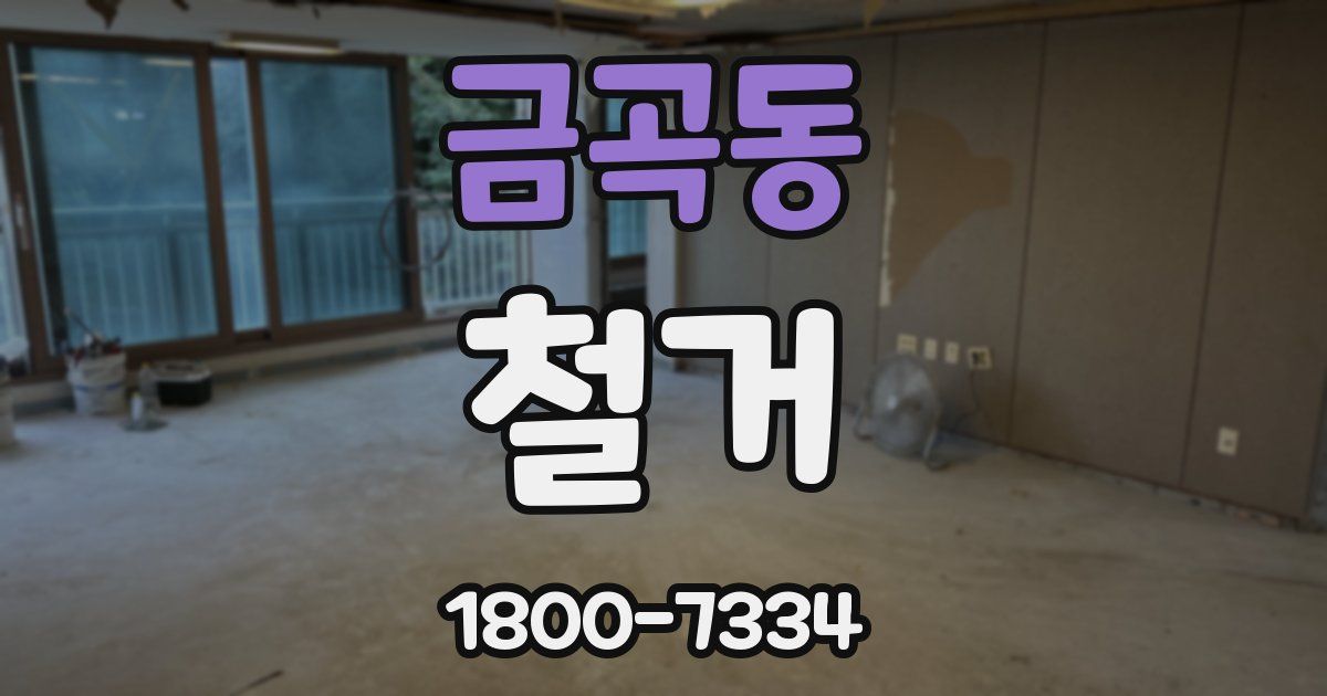 금곡동 철거