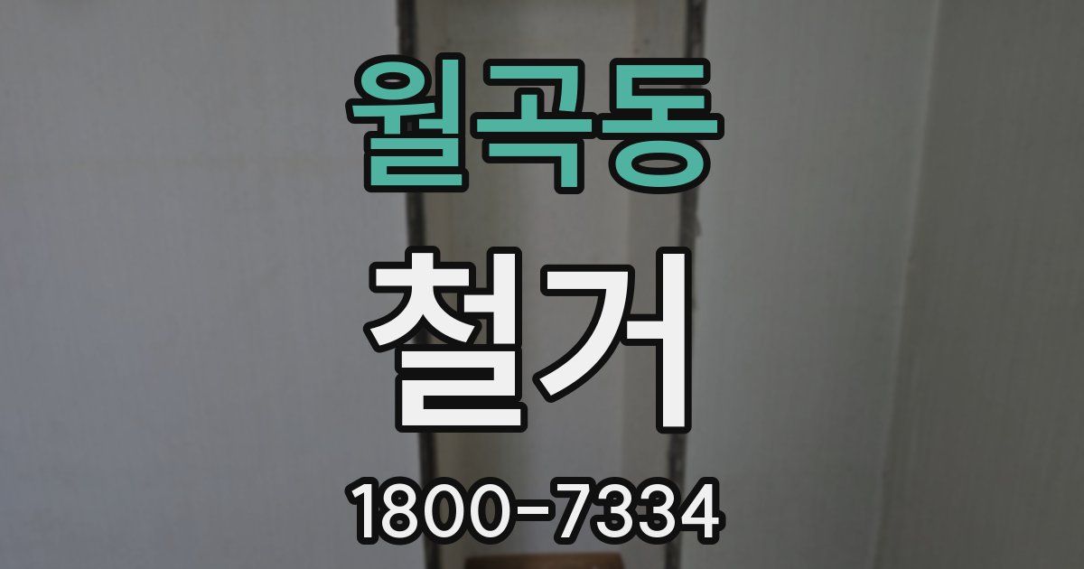 월곡동 철거