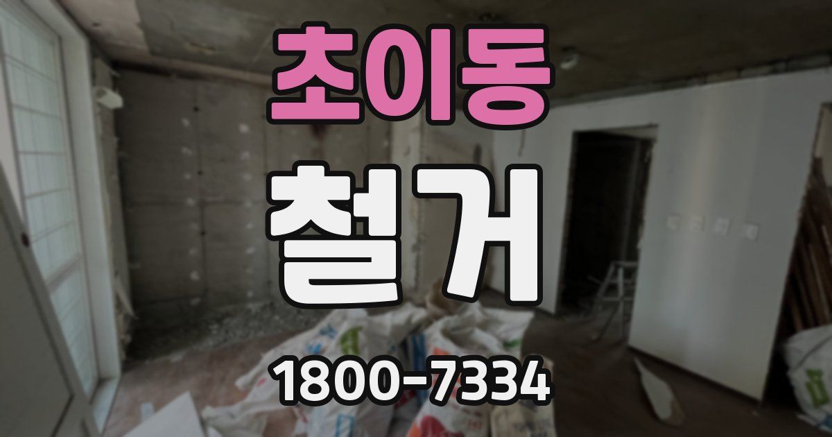 초이동 철거