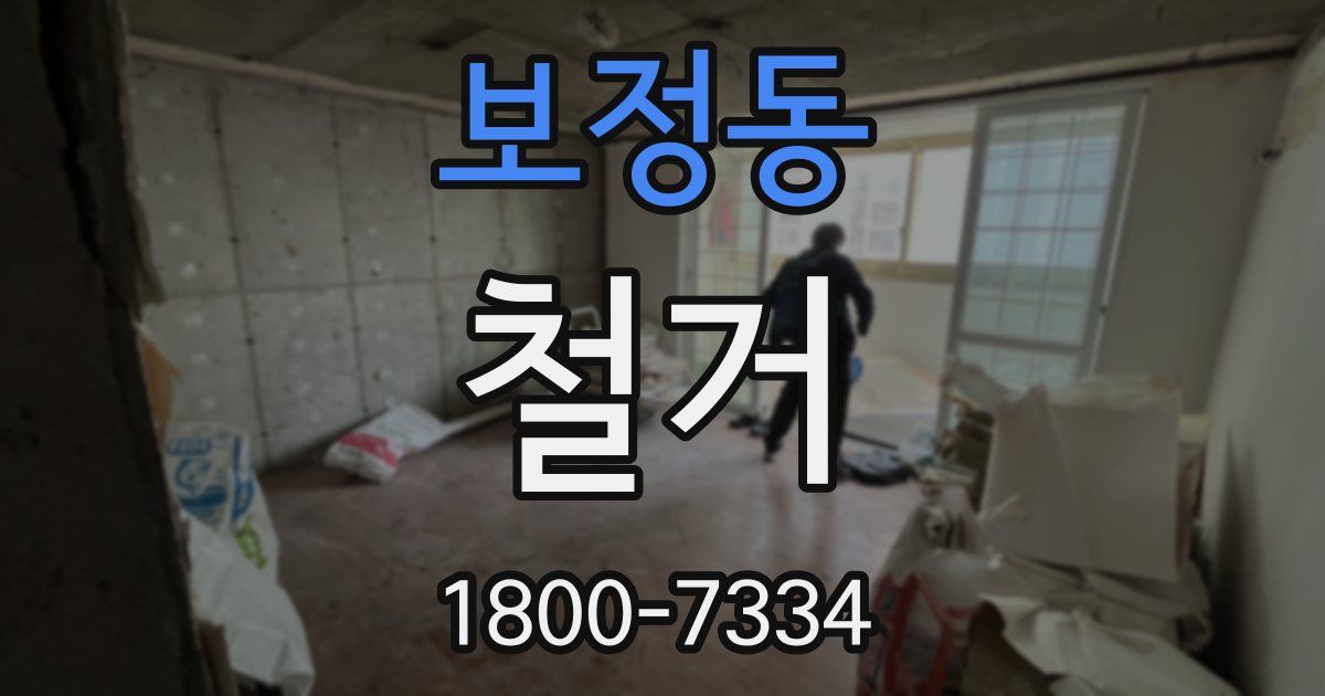 보정동 철거
