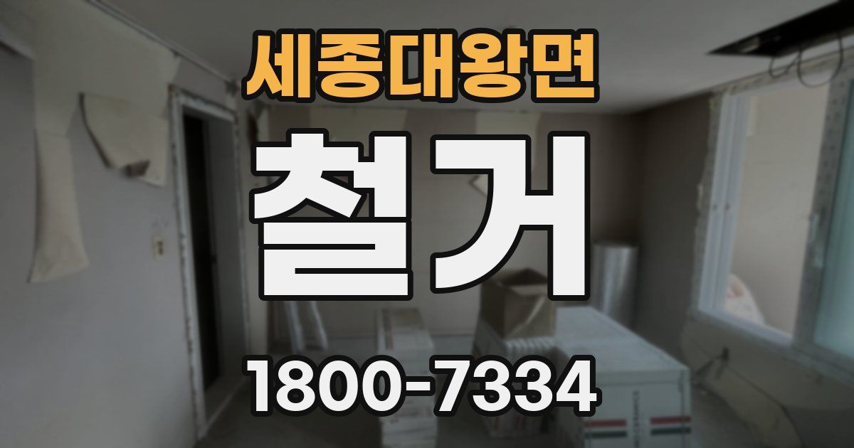 세종대왕면 철거