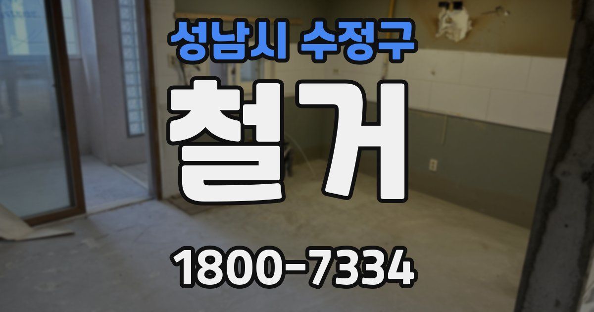 성남시 수정구 철거