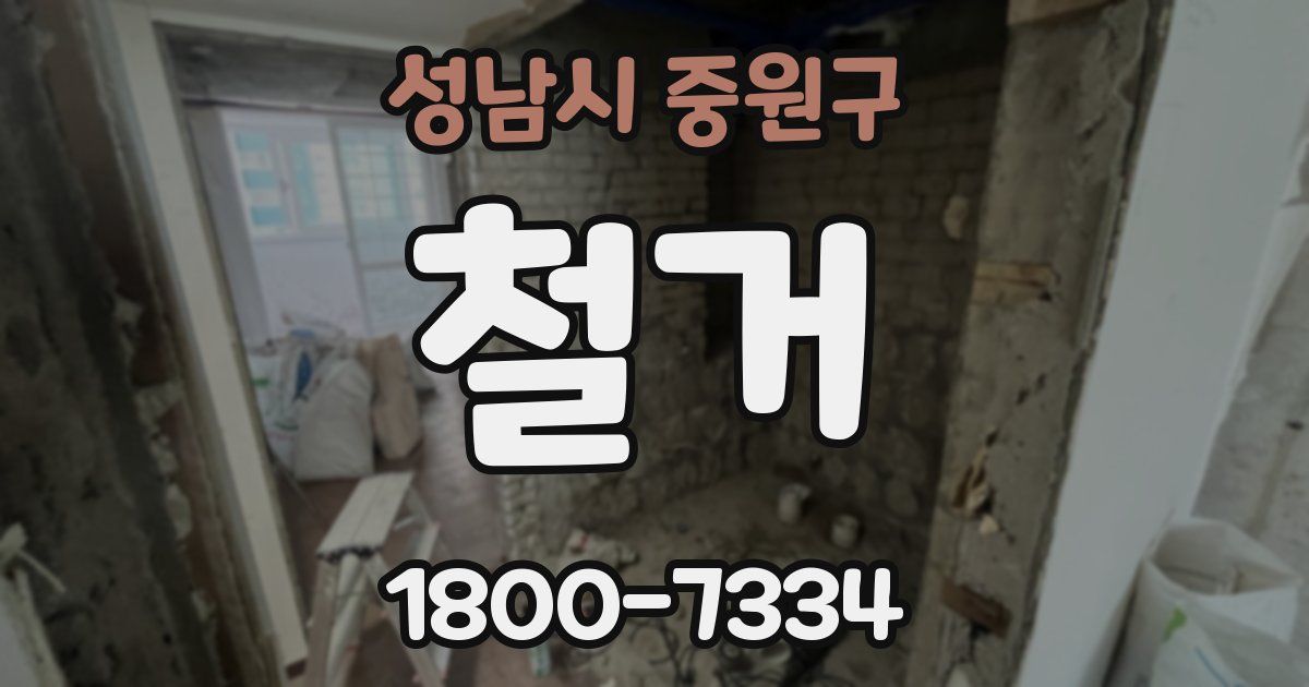 성남시 중원구 철거