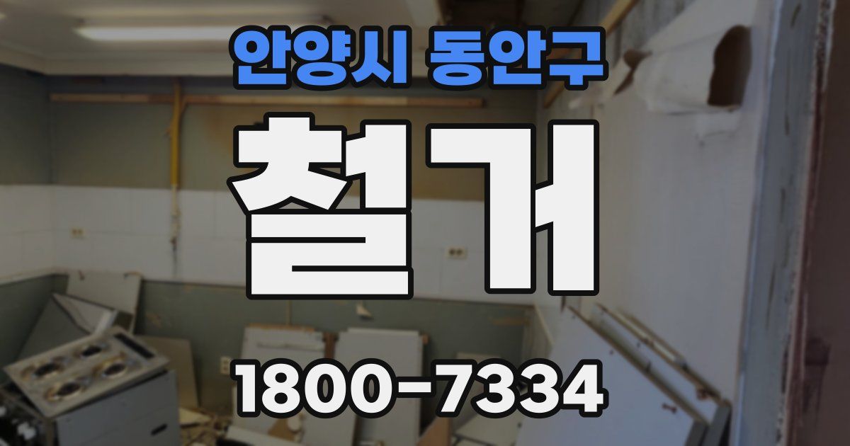 안양시 동안구 철거