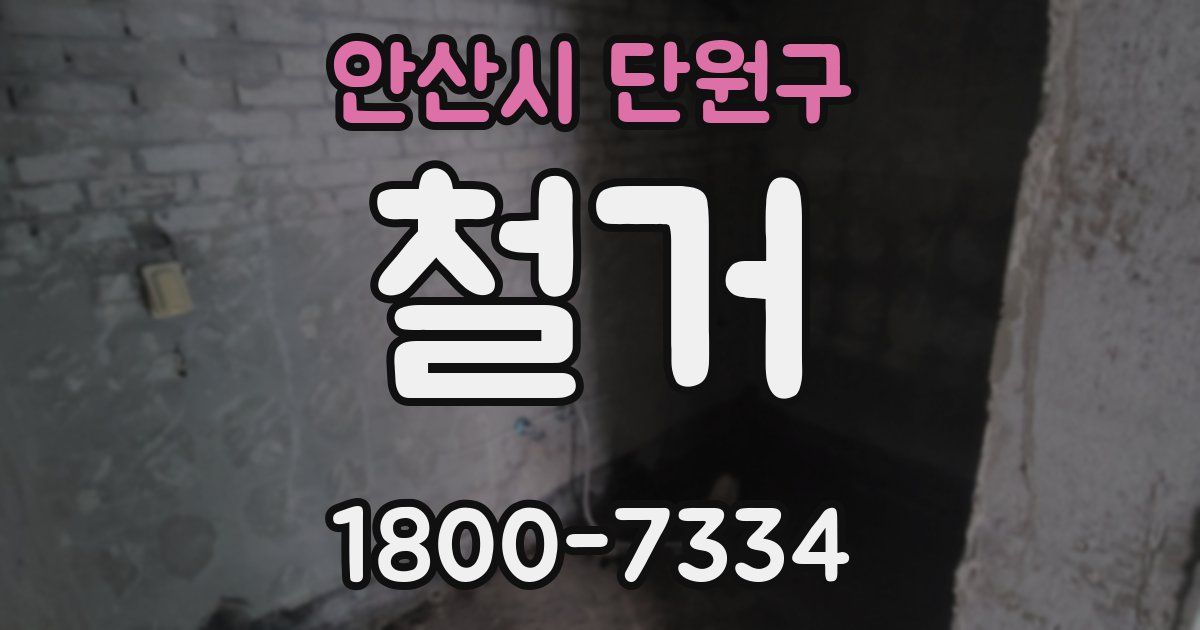 안산시 단원구 철거