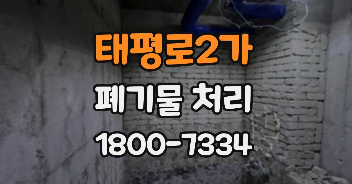 태평로2가 폐기물 처리