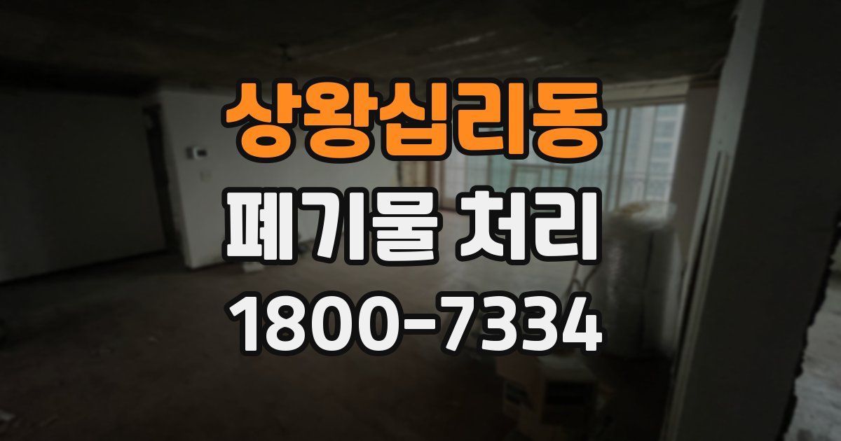 상왕십리동 폐기물 처리