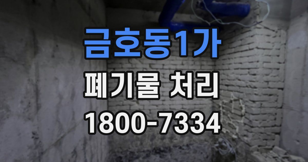 금호동1가 폐기물 처리