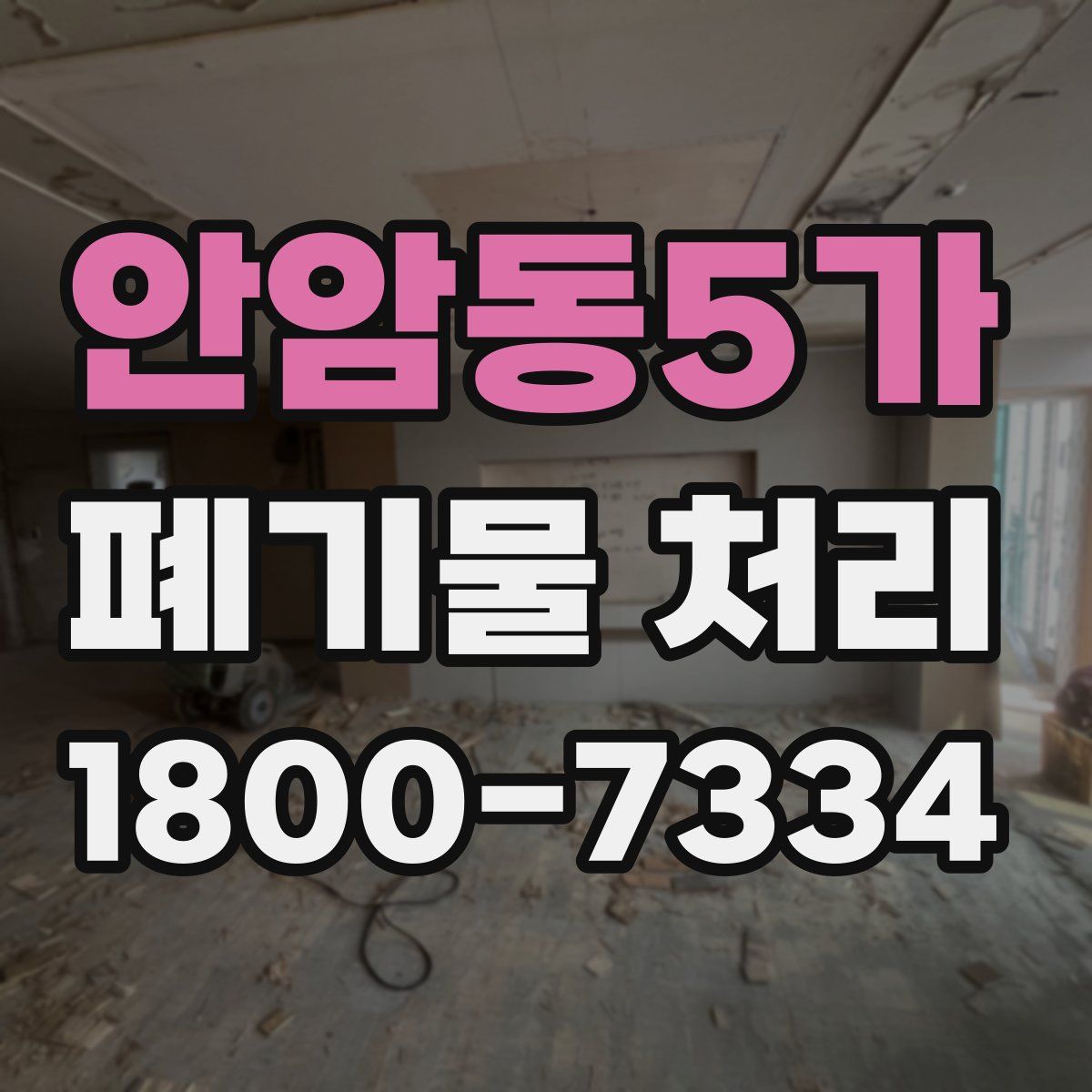 안암동5가 폐기물 처리