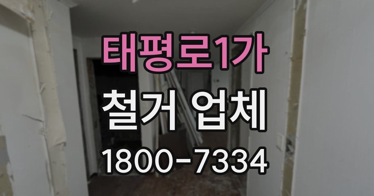 태평로1가 철거 업체