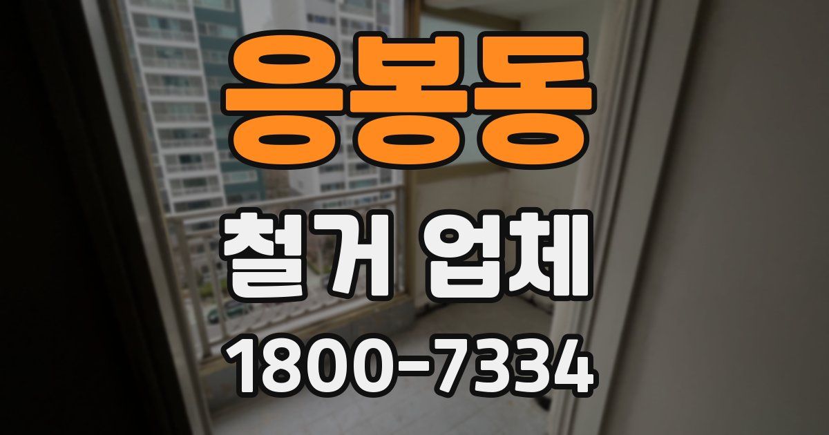 응봉동 철거 업체