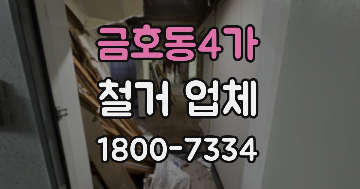 금호동4가 철거 업체