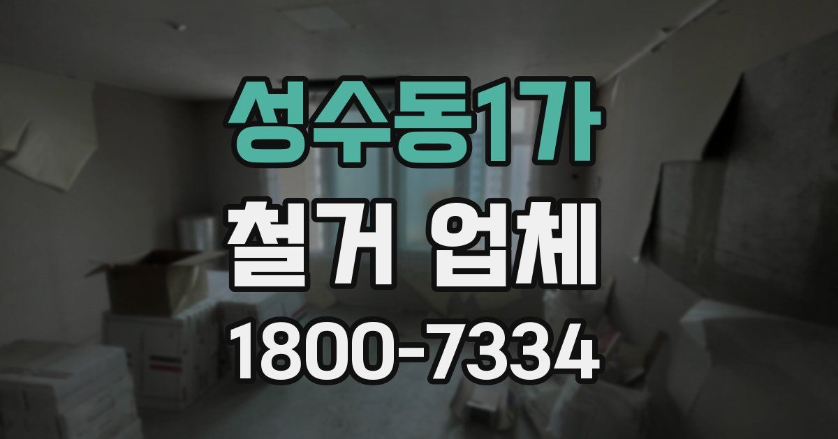 성수동1가 철거 업체
