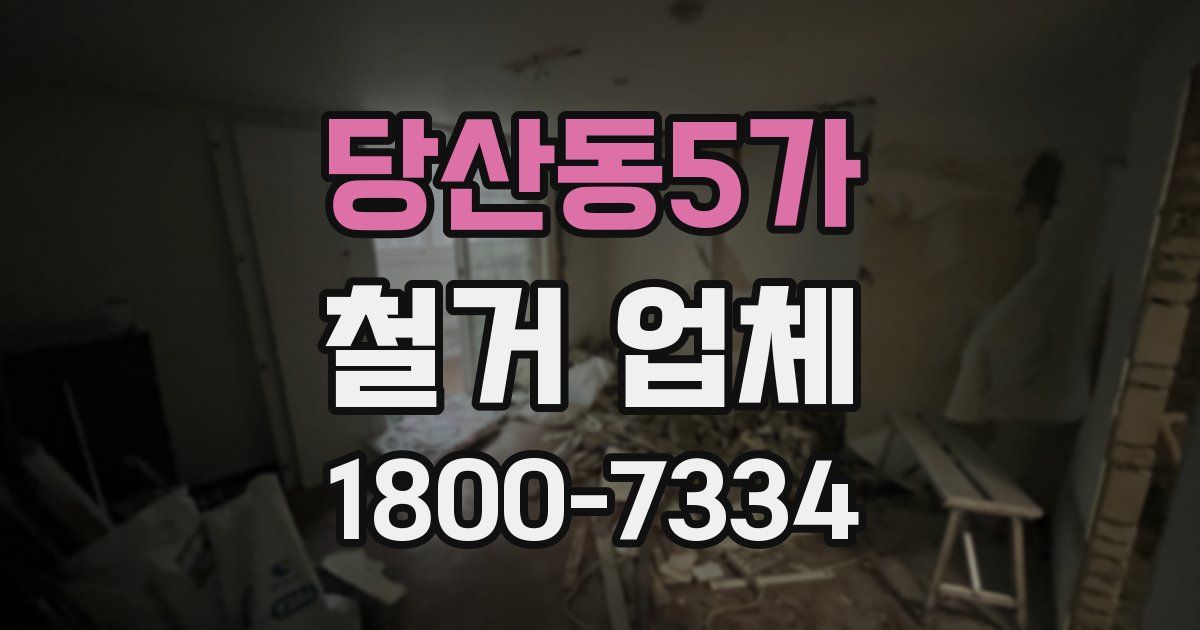 당산동5가 철거 업체