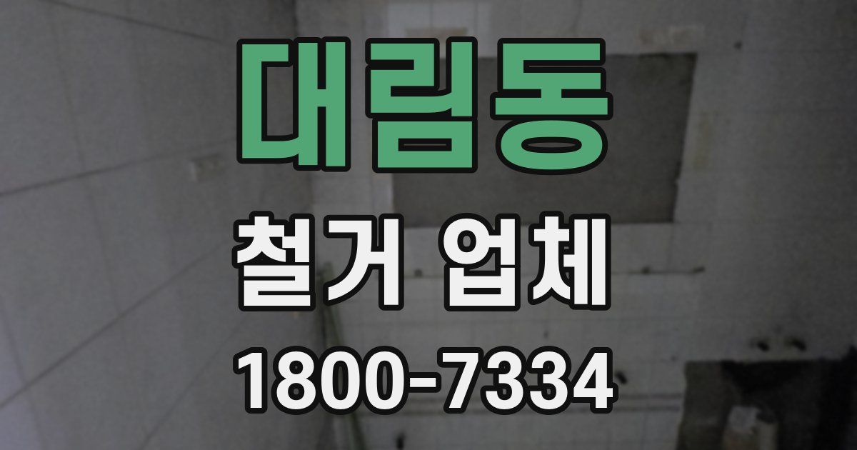 대림동 철거 업체