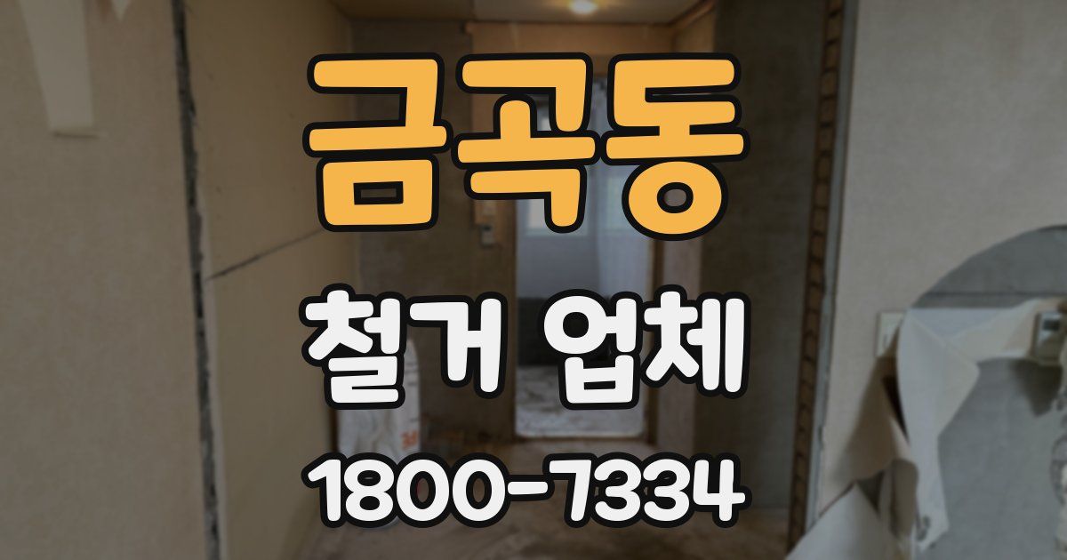 금곡동 철거 업체