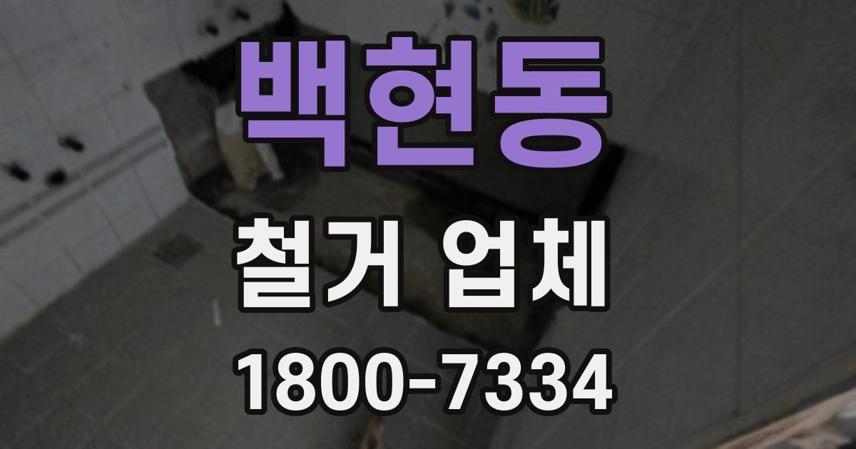 백현동 철거 업체
