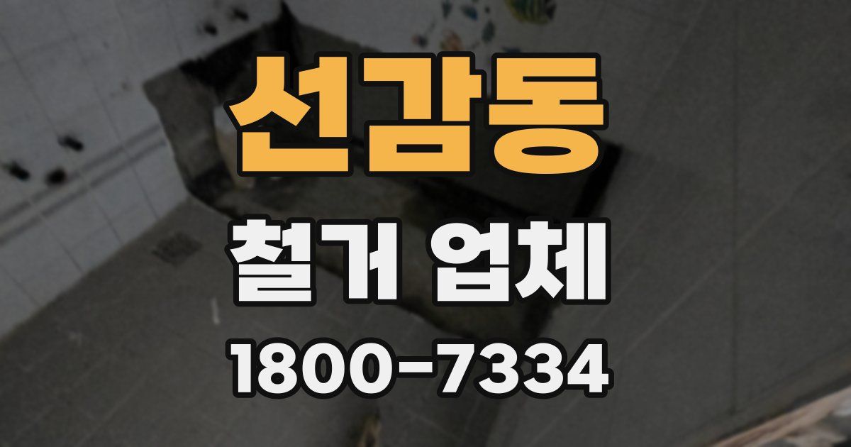 선감동 철거 업체