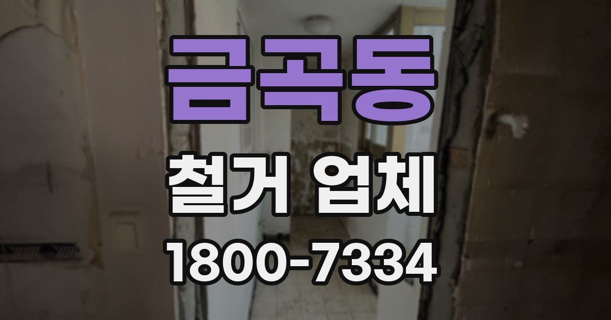 금곡동 철거 업체